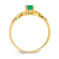 thumbnail image 2 of Auriga Fine Jewelry 14K Yellow Gold Emerald Birthstone Ring for Women Size- 7, 2 of 6