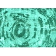 thumbnail image 1 of Ahgly Company Machine Washable Indoor Rectangle Abstract Turquoise Blue Modern Area Rugs, 2' x 4', 1 of 4