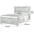 thumbnail image 5 of Transitional Style Eastern King Bed with Plank Headboard Taupe Brown - Saltoro Sherpi, 5 of 5