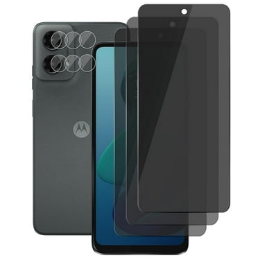 UZWZW 3 Pack Privacy Screen Protector for Motorola Moto G 5G 2024, Anti Spy Private Tempered Glass with Camera Lens Protector