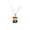 B, variant on Initial Necklaces for Women Men Stainless Steel Capital Letter Pendant Lgbt Rainbow Pride Choker Alphabet P