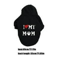thumbnail image 3 of 5XL Dog Hoodie Sweater "I My Mom" - Fleece Pet Clothes for Spring,Fall & Winter - Blue/Gray/Pink/Red - 27.17" Bust,21.65" Back Length, 3 of 6