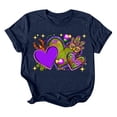 thumbnail image 5 of PMUYBHF Chemises Décontractées pour Femmes Mardi Imprimé Col Rond Manches Courtes Tee Tops Tunique Blouse 3900 TTG, 5 of 5
