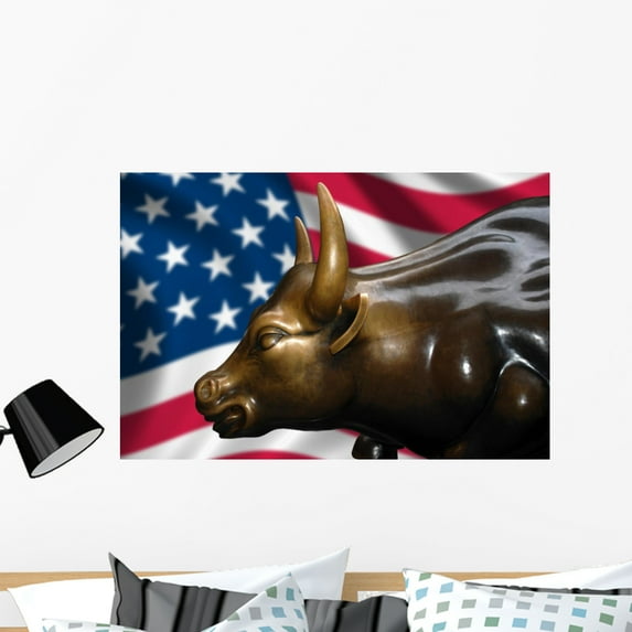 Big Bull Wall Mural Decal Sticker, Wallmonkeys Peel & Stick Vinyl Graphic (36 in W x 24 in H)