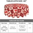 thumbnail image 2 of Valentine''s Day Love Round Tablecloth 60 Inch Washable Reusable Decoration Table Cover for Kitchen Party, 2 of 6