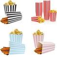 thumbnail image 2 of Set of 24 Striped Popcorn Cups for Party Wedding Favor Snacking Bridal Shower Baby Shower Birthday Party Movie Night Mini Popcorn Boxes Favor Bags, 2 of 10