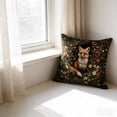 thumbnail image 4 of Abstract Vintage Floral Throw Pillow Velvet Pillowcase Home Set Comfortable Square Bed Sofa Decoration Living Room Office Cushion Cover 18"x18", 4 of 4