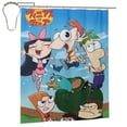 thumbnail image 2 of Phineas And Ferb Shower Curtain Waterproof Fabric Cloth Shower Curtains Washable Bathroom Decoration Bath Curtains Iron, 2 of 9