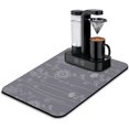 thumbnail image 1 of Coffee Bar Mat Accessories for Countertop Super Absorbent Anti-Slip Silicone Flower Dish Drying Mats for Kitchen Counter Draining Pad Decor Gift Fit Coffee Maker Coffee Pot Espresso Machine 23inx15in, 1 of 5