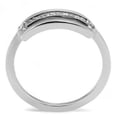 thumbnail image 3 of High polished (no plating) Stainless Steel Ring with AAA Grade CZ in Clear for Women Clear Stone Color Style TK3177 Size 9, 3 of 4