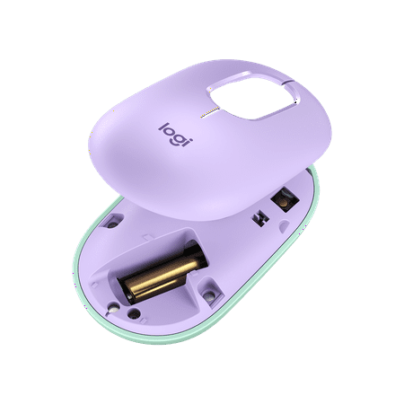 Logitech - POP Mouse Bluetooth Optical Ambidextrous Mouse with Customizable Emojis - Daydream Purple (Mint)