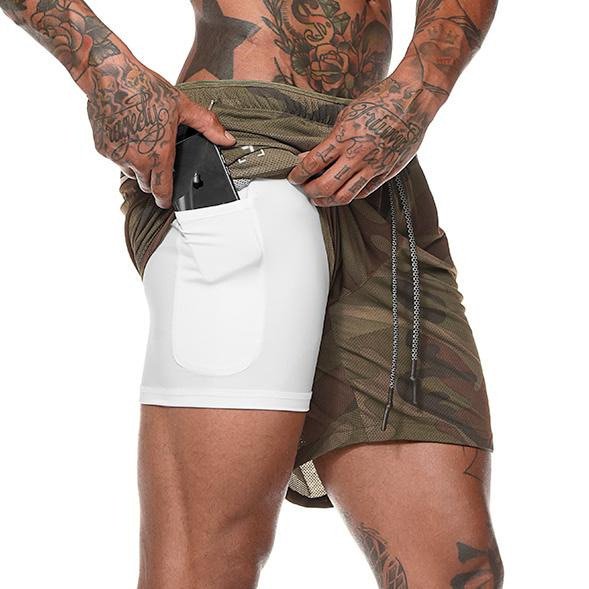 Pantalones cortos deportivos 2022 para hombre, ropa deportiva, pantalones cortos para correr de dos pisos, pantalones cortos 2 en 1 para la playa, verano, gimnasio, entrenamiento físico, pantalones co Dengxun unisex