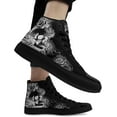 thumbnail image 6 of Skull High Tops Canvas Shoes for Men Women Classic Lace Up Gothic Fashion Sneaker Street Casual Canvas Sneakers, 6 of 6