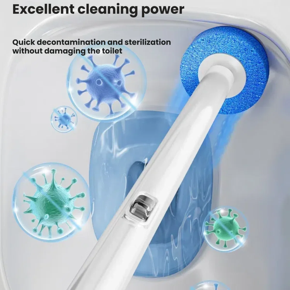 2025 New Disposable Wall Hung Toilet Brush Set with 40 Refills & Plunger, No Dead Corners Cleaning for RV Bathroom