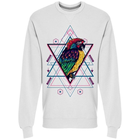 Parrot Triangle Figure Sweatshirt Men -Image by Shutterstock, Male Medium