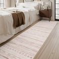 thumbnail image 2 of VUNATE 2'x8' Washable Boho Runner Rug, Non-Slip Moroccan Hallway Rug, Soft Neutral Geometric Carpet for Kitchen Entryway, Pink, 2 of 5