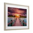 thumbnail image 2 of Stupell Industries Tropical Peaceful Sunset Over Pier Birch Framed Print Under Glass, 23 x 17, by LSR Design Studio, 2 of 8
