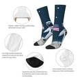 thumbnail image 3 of Daiia Astronaut With USA Flag Print Crew Socks – Soft Breathable Long Socks for Men & Women, Moisture-Wicking & Comfortable Daily Wear Socks, One-Size Fits Most (US 5-11), 3 of 6