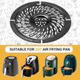 thumbnail image 3 of FZHANC-Air Fryer Replacement Parts, Round Grill Plate Crisper Plate for 2-2.6QT Non-Stick Coating Air Fryer Accessories Air Fryer Rack Compatible with Gowise Chefman Dash Power, Dishwasher Safe, 3 of 4