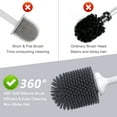 thumbnail image 6 of SAIDESI Silicone Toilets Brush and Holder Toilet Bowl Brushes and Caddy, Black, 2Pack, 6 of 8
