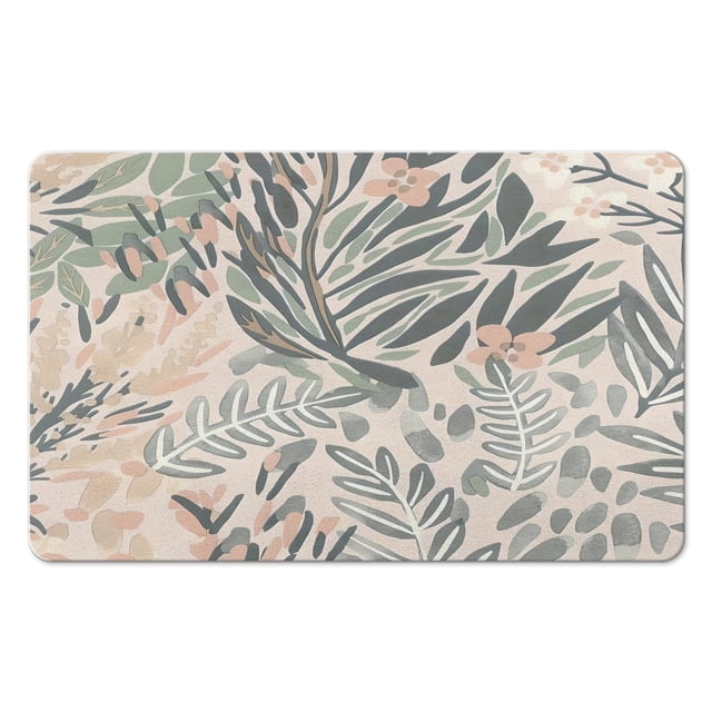 Enhance Bathroom Aesthetics with Non-Slip Long Bath Rug - Cute Abstract Fluid Design, Fully Machine Washable!