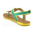 thumbnail image 3 of Qupid Athena-553A Colorblock Slingback Thong Flat Sandal, 3 of 3