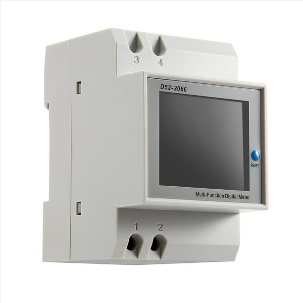 Monitor de CA de Riel DIN 6IN1 40-300V 100A Factor de Potencia de Corriente de Voltaje Medidor de Frecuencia de EnergíA EléCtrica KWH VOLT AMP