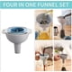 thumbnail image 4 of Direct Funnel Kitchen Juego de embudo multifuncional 4 en 1 Embudo de 3 piezas con asa y colador extraíble Embudo de relleno de plástico 60/80/100 mm Apto para lavavajillas, 4 of 7