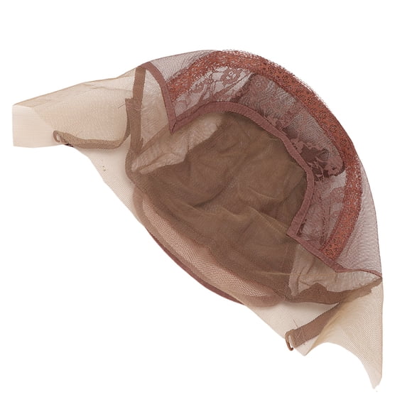 Peluca Peluca Red Redecilla Encaje Nylon Malla Parte U Ajustable Transpirable Marrón Oscuro Para Rendimiento