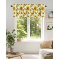 thumbnail image 5 of Valance Curtains for Windows Farm Sunflowers Kitchen Curtians Window Treatment Watercolor Topper Curtain Rod Pocket Valances for Kitchen Bathroom Living Room 42x18in, 5 of 9