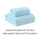 thumbnail image 3 of Juego exclusivo de toallas de hilo, toallas de baño coloridas, azul claro, 3 of 6