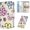 N-Pastel Flower, variant on Registration and Holder, PU Leather Document Organizer for Glove Box, Auto Document Holder with Closure, Card Slots, Pockets & Easy Access Slot - Checkerboard Icons