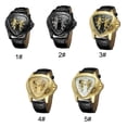thumbnail image 3 of Winner Fashion Sports Triangle Dial Golden Skeleton Mysterious Watch Men, 3 of 8