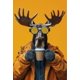 thumbnail image 3 of Póster estético con estampado de leopardo, león, jirafa, oso, conejo, gafas de sol de moda, pintura en lienzo de animales, arte de pared, decoración del hogar para sala de estar, 3 of 5
