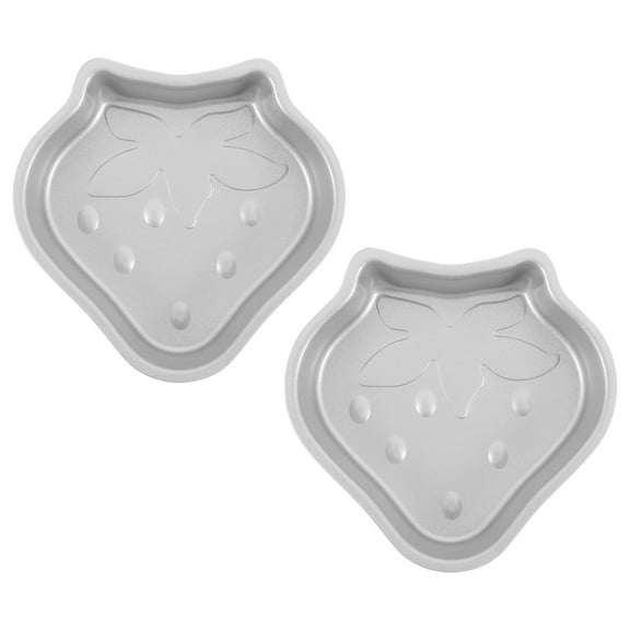 Raindrops Strawberry-Shaped Bakeware Pan Set, 2 Pieces, Easy to Clean for Home Baking