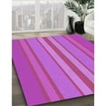 thumbnail image 3 of Ahgly Company Machine Washable Indoor Square Transitional Fuchsia or Magenta Purple Area Rugs, 6' Square, 3 of 7