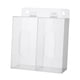 thumbnail image 2 of Soporte dispensador de guantes de acrílico con tapa, caja para guantes, montaje en pared, transparente para 2 cuadrículas, 2 of 9