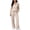 Beige, variant on 2 Piece Sets for Women Fall Outfits Loose Sweatshirt Wide Leg Sweatpants Matching Set Tracksuit Long Sleeve Half Zip Sweatsuit Matching Set