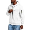 thumbnail image 5 of Rvwovn Men's Zip Up Hooded Jacket Utility Multi-Pocket Casual Fall Winter Outerwear Sizes S-3X, 5 of 7