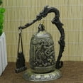 thumbnail image 5 of Metal Bell Carved Dragon Buddhist Clock Good Luck Feng Shui Ornament Decoration, 5 of 8