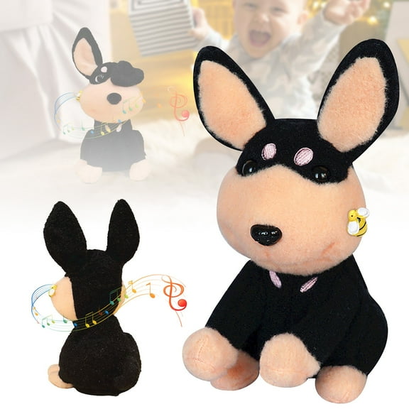 Musical Puppy Plush Toy - Cute_Bee Puppy Plush Toy - Recording Feature,Talking, Singing Dancing Walking Moving Head Rotating Doll, Sensory Toys for Birthday Gifts Christmas Gifts