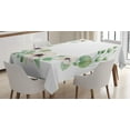 thumbnail image 1 of Ambesonne Anemone Flower Tablecloth Rectangular Table Cover, Fresh Plants, 60"x90", Green Peach Black, 1 of 3