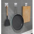 thumbnail image 1 of Paquete de 6 ganchos adhesivos, autoadhesivos, ganchos de pared de metal, ganchos adhesivos para llaves, bolsas, albornoz, ropa, sombrero, toalla, ropa, níquel, cocina, baño, 1 of 5