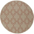 thumbnail image 2 of Artistic Weavers Valora Camel/Rust Lattice Outdoor 5'3" Round Area Rug, 2 of 3