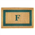 thumbnail image 1 of Nedia Home 02026F Monochrome - Cadre Vert 22 x 36 Po Tapis de Sol en Fibre de Coco Résistant - Monogrammé F, 1 of 1