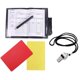 thumbnail image 1 of Soccer Referee Card Set, Redness Yellow Card Set Sport Referee Metal Whistle with Lanyard for School Soccer, Basketball, 1 of 5