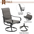 thumbnail image 2 of Sophia & William Patio Dining Swivel Padded Textilene Chairs Set of 2, 2 of 6