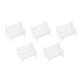 thumbnail image 1 of White Mini Wooden Bench Toy for Decoration Safe and with Hollow Design 5 Pieces, 1 of 3
