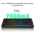 thumbnail image 3 of RGB Keyboard, Ergonomic Design Silent 2.4G Wireless  Wired 3 Mode Keyboard  for Laptop White,Black, 3 of 7