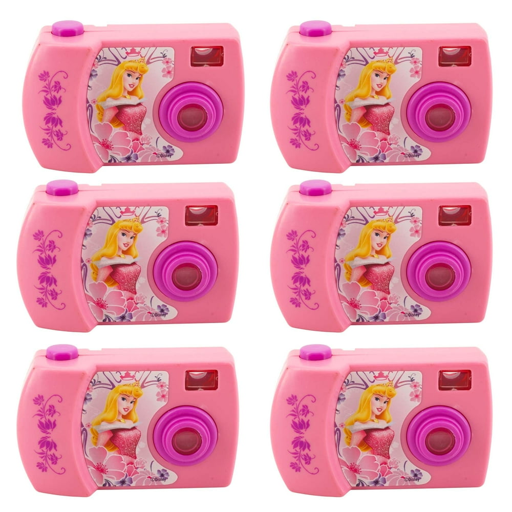 Disney Princess Clicking Camera Toy (6 Pack, 3.5 in x 2.3 in) with View